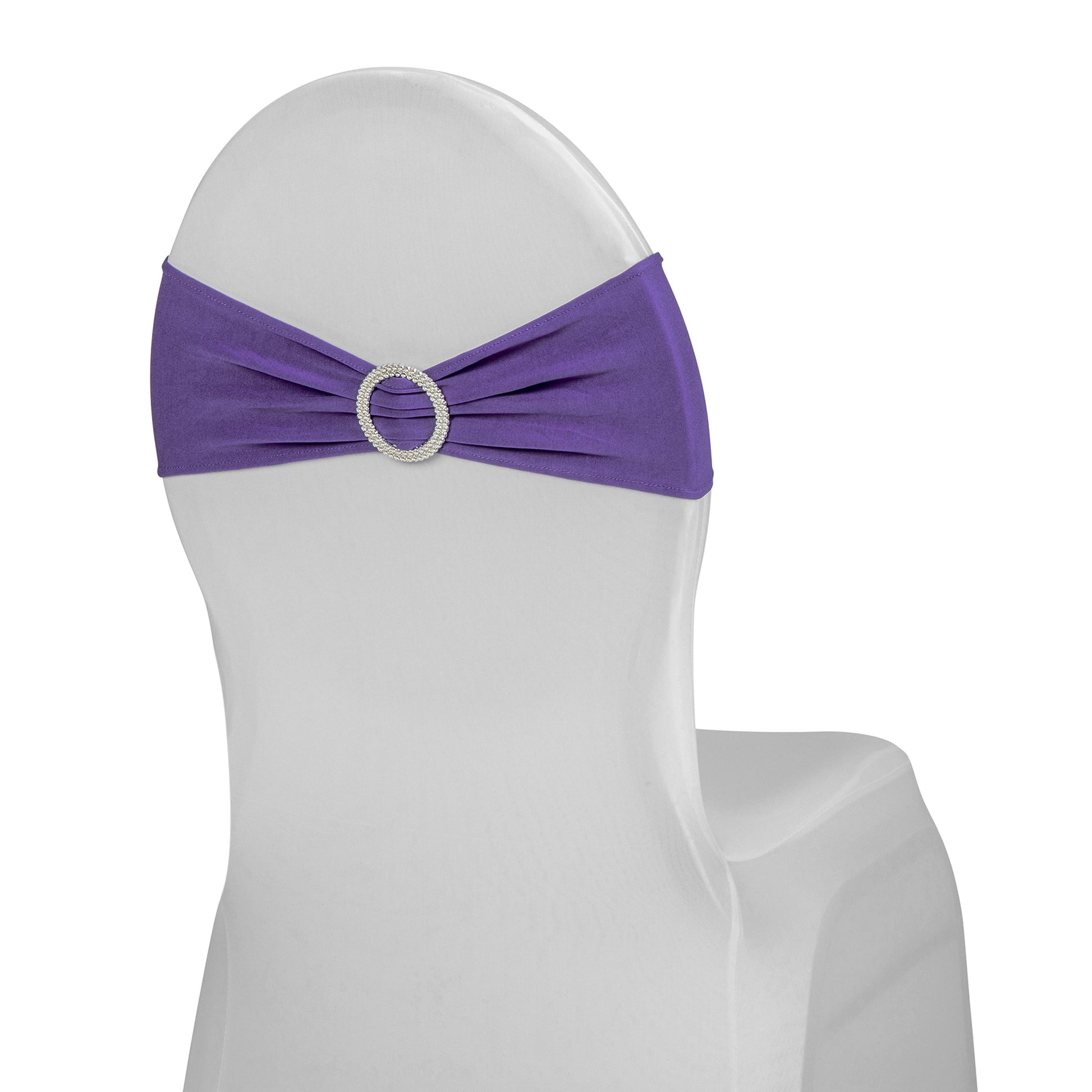 Buckle Spandex Stretch Chair Band - Purple