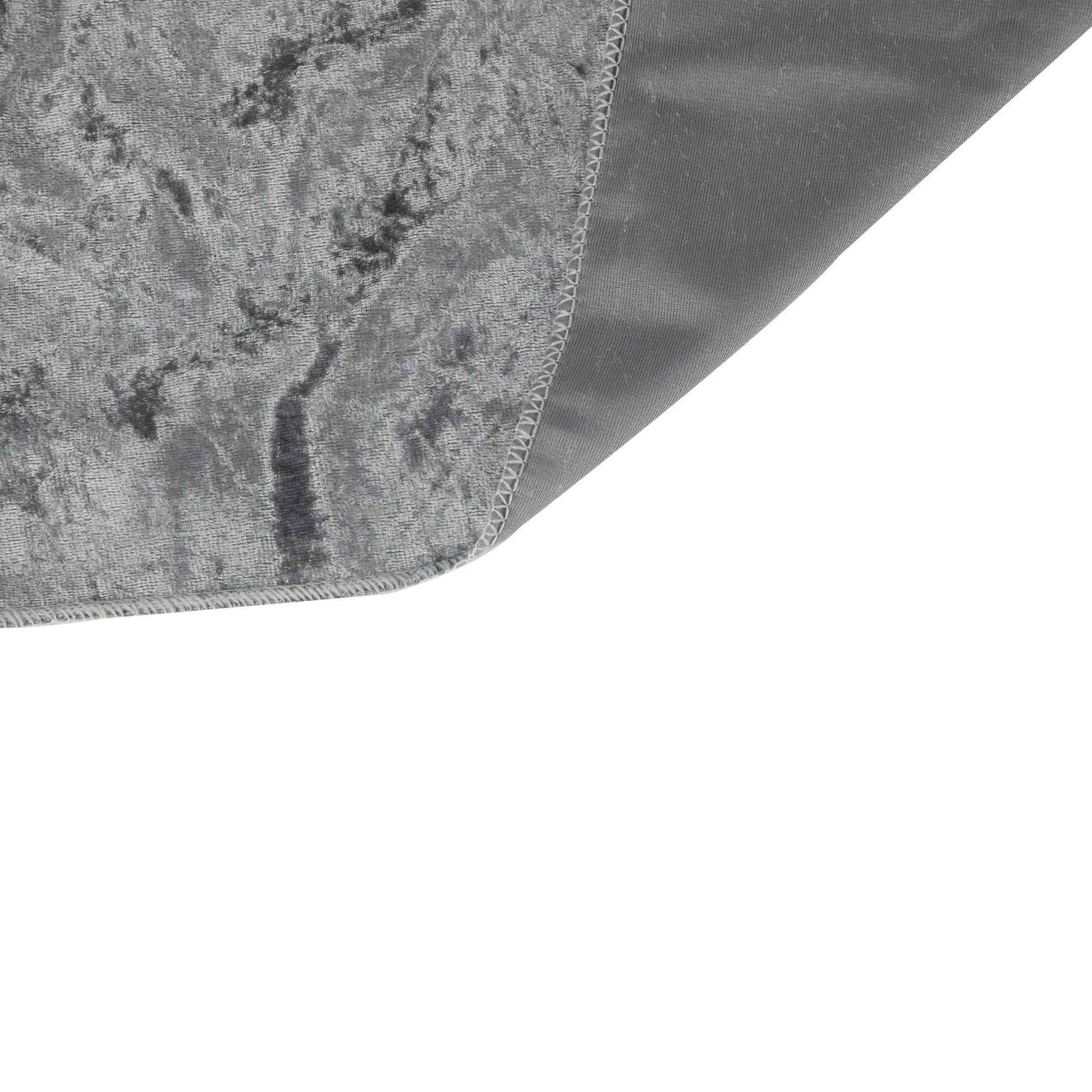 Velvet 90"x132" Rectangular Tablecloth - Charcoal