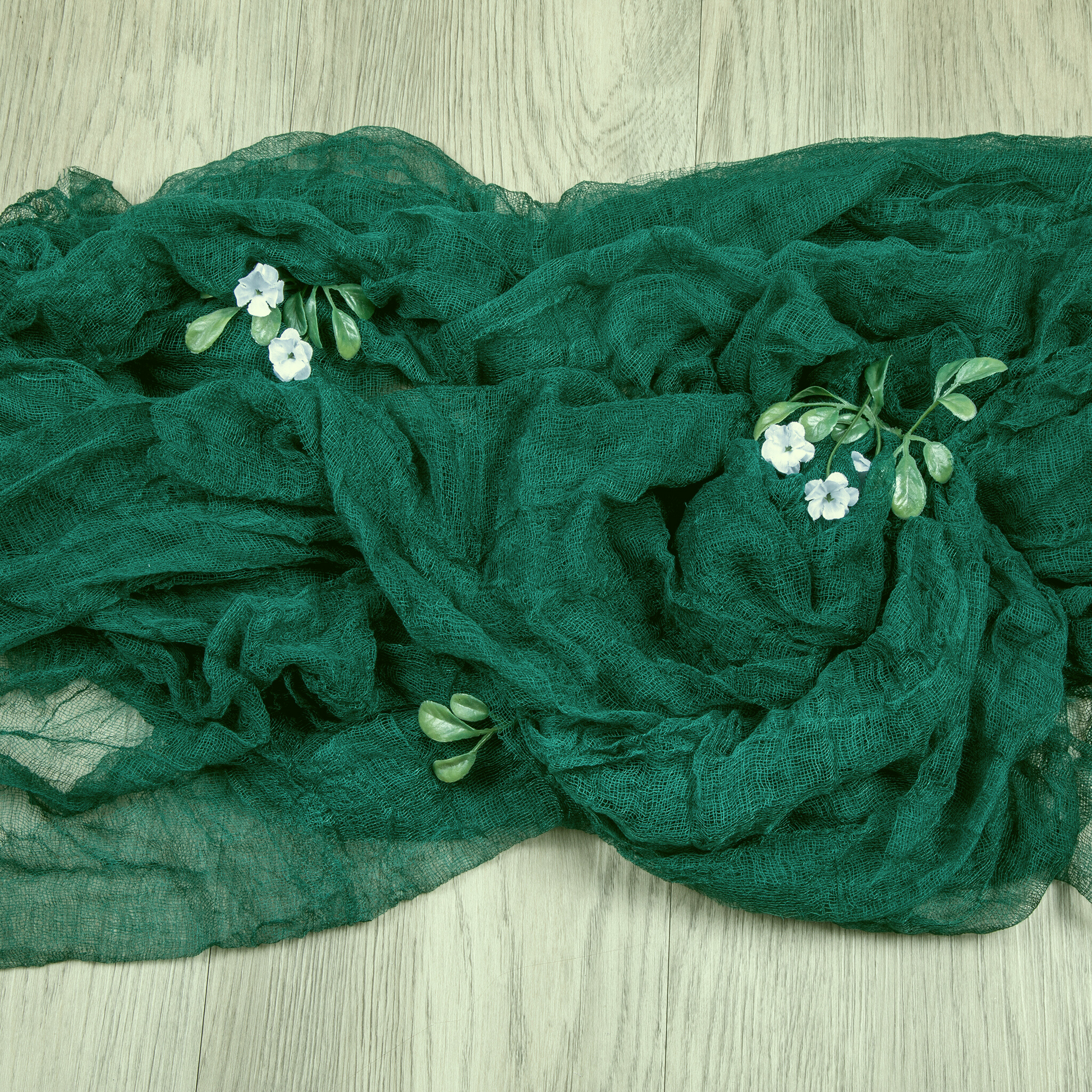 Cheesecloth Table Runner 25" x 16ft - Hunter Green