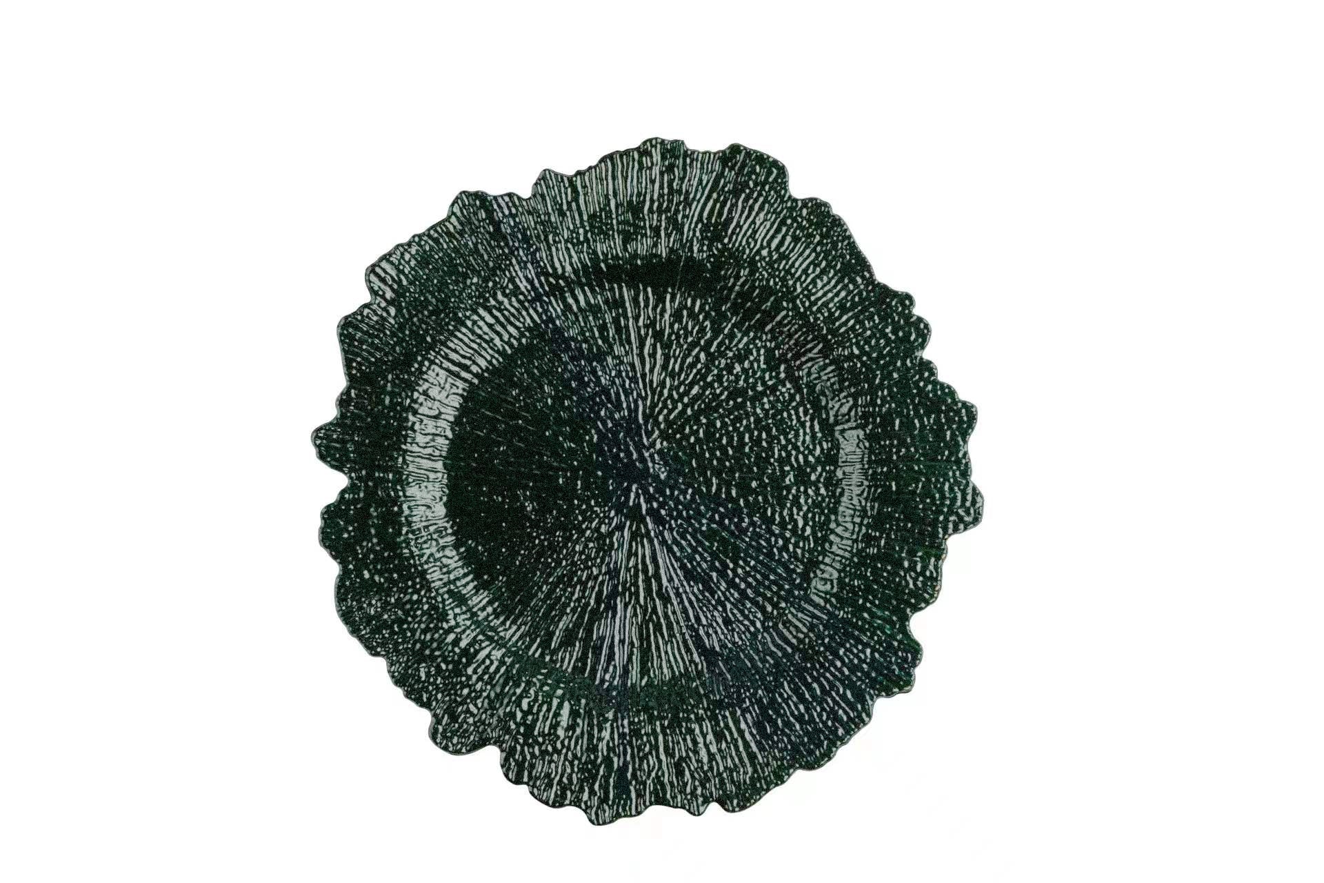 Reef Acrylic Plastic Charger Plate - Emerald Green