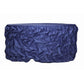 17ft Gathered Lamour Satin Table Skirt - Navy Blue - CV Linens