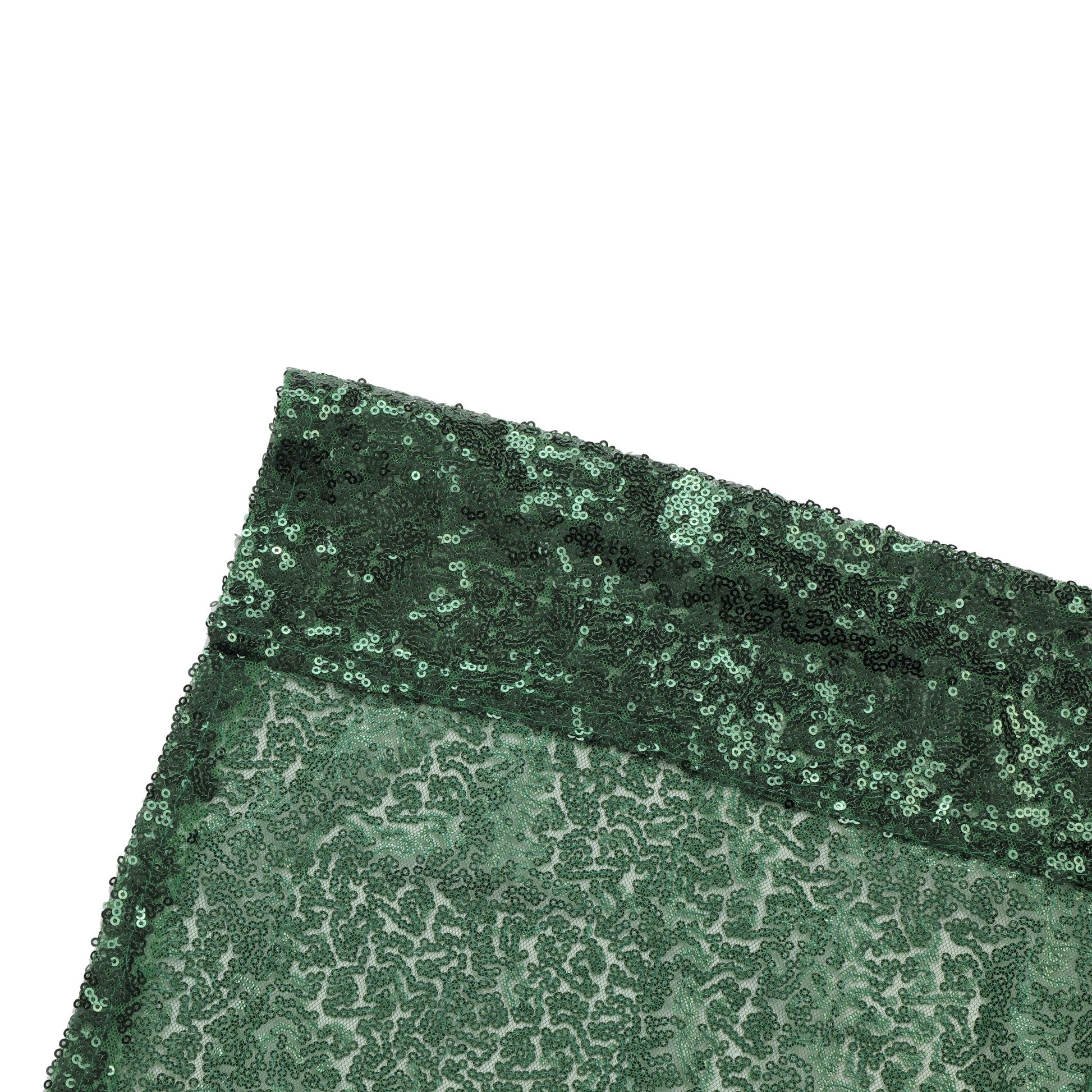 Glitz Sequin Mesh Net 12ft H x 52" W Drape/Backdrop panel - Emerald Green
