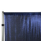 Glitz Sequin Mesh Net 10ft H x 52" W Drape/Backdrop panel - Navy Blue