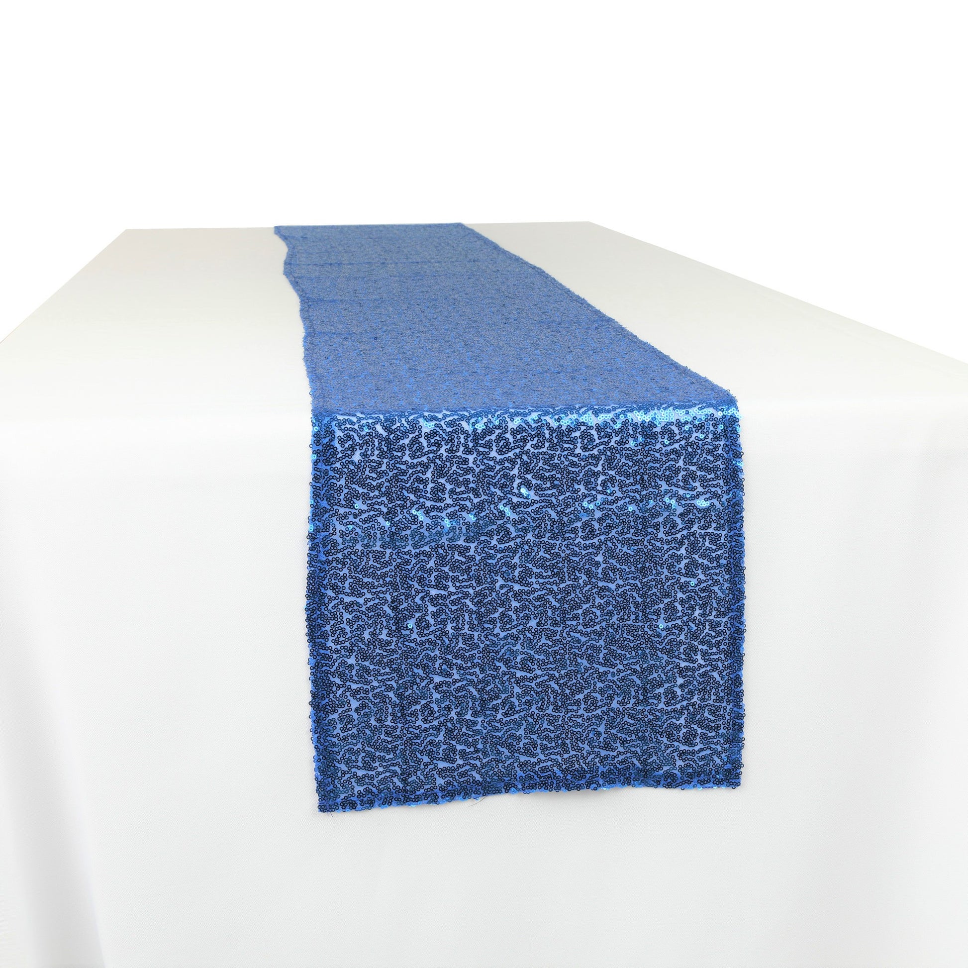 Glitz Sequin Mesh Net Table Runner 12"x108" - Royal Blue