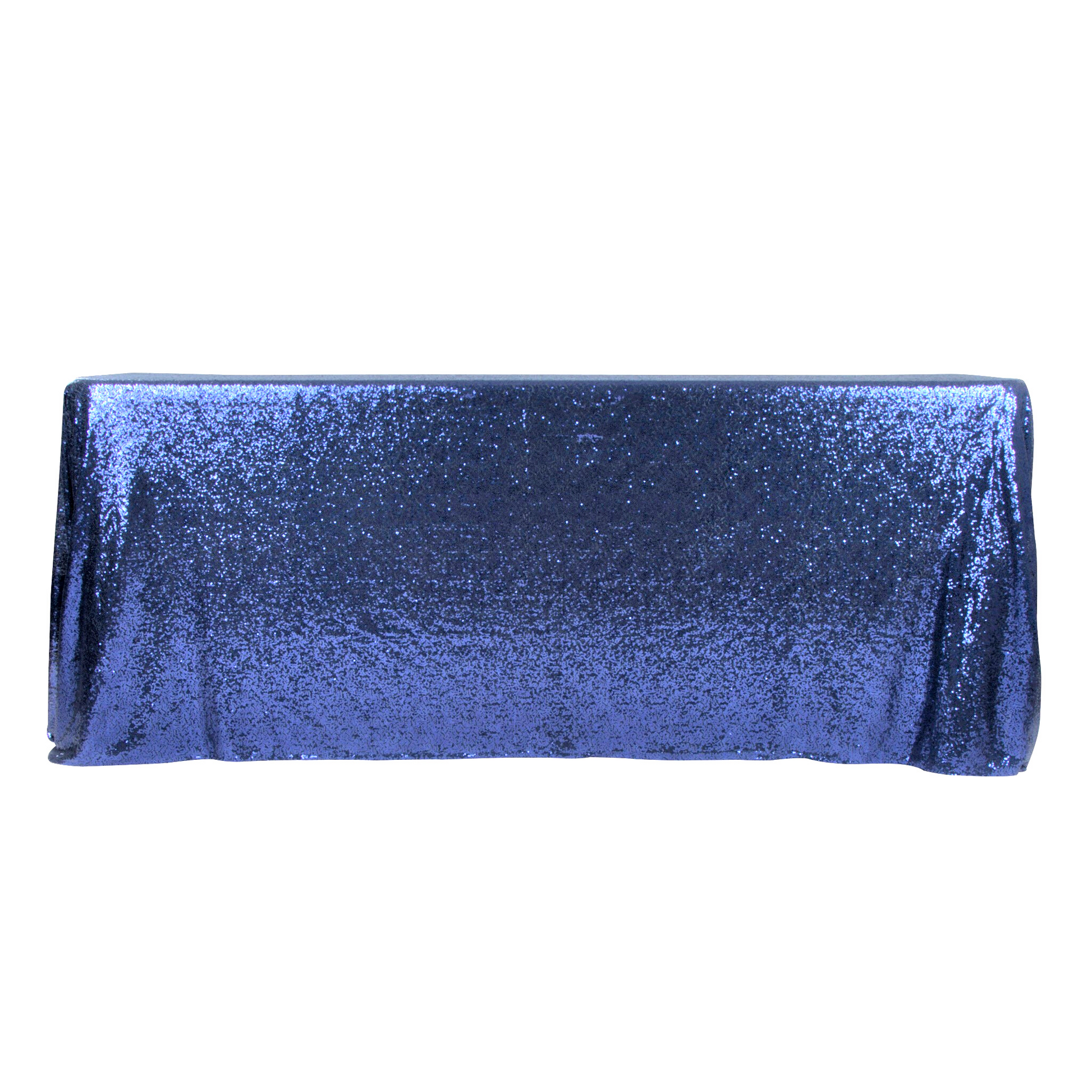 Glitz Sequin Mesh Net Tablecloth 90"x156" Rectangular - Navy Blue