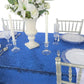 Glitz Sequin Mesh Net Tablecloth 90"x132" Rectangular - Royal Blue
