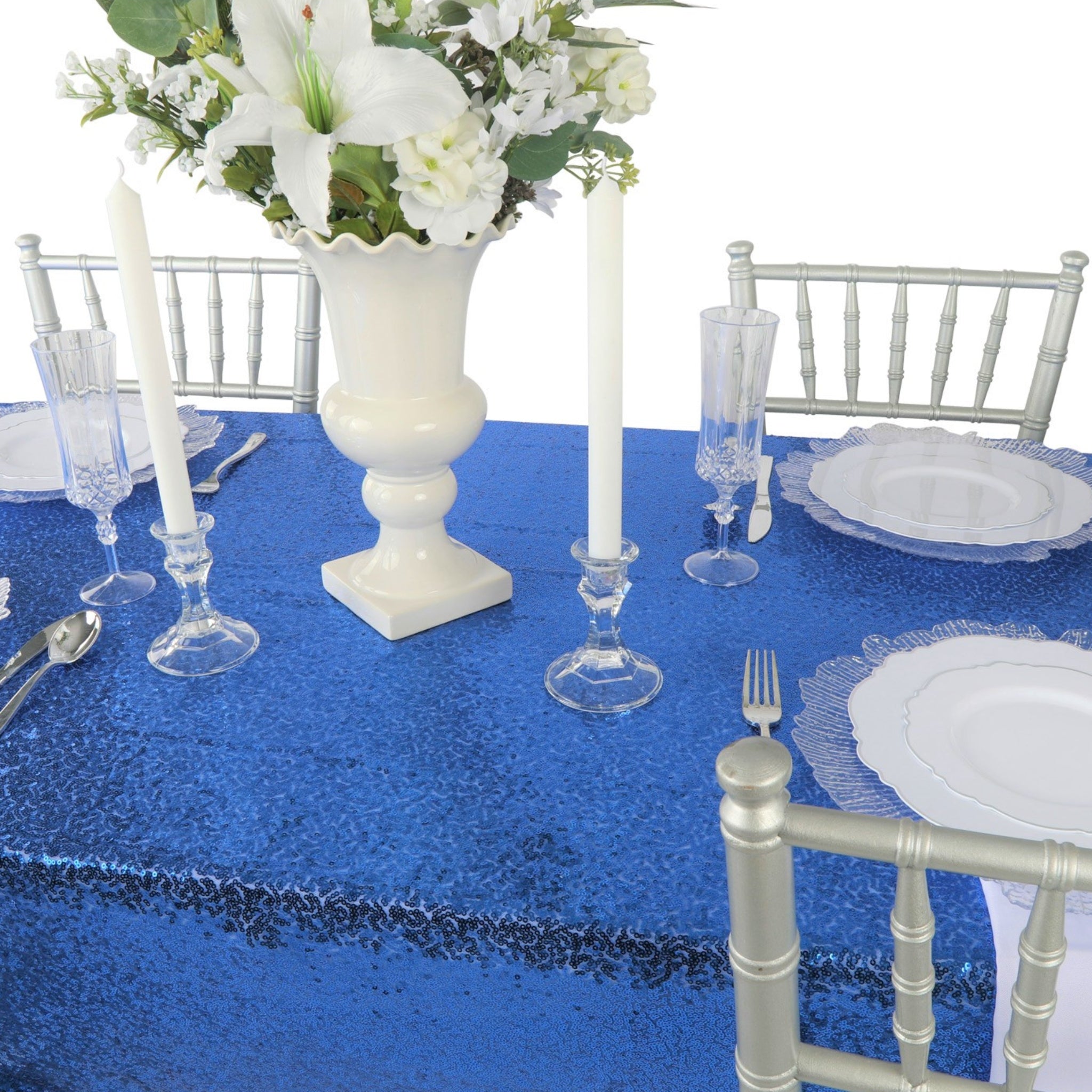 Glitz Sequin Mesh Net Tablecloth 90