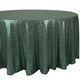 Glitz Sequin Mesh Net Tablecloth 116" Round - Emerald Green