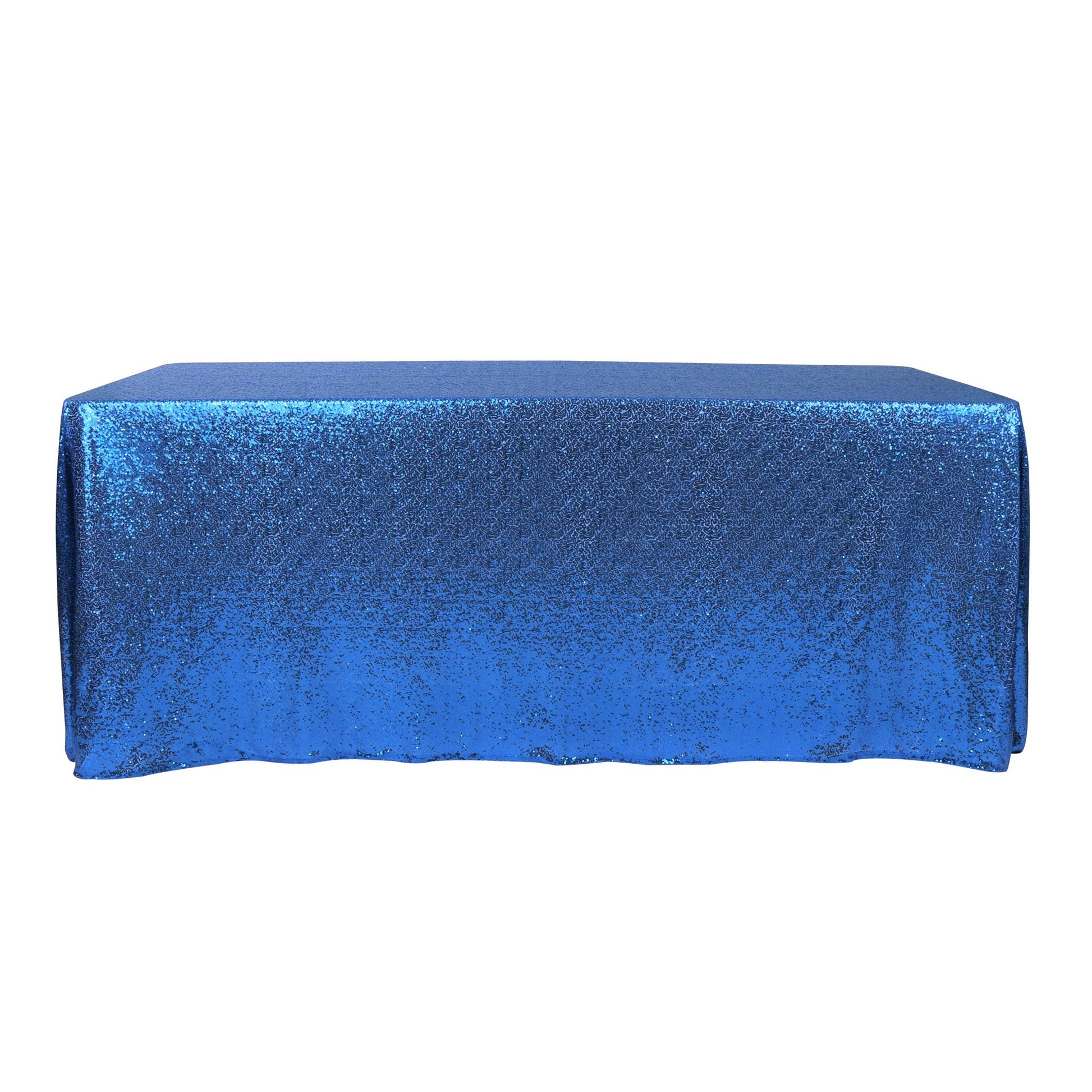 Glitz Sequin Mesh Net Tablecloth 90"x156" Rectangular - Royal Blue