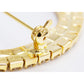 Round Diamond Rhinestone Metal Pin Sash Buckle - Gold - CV Linens