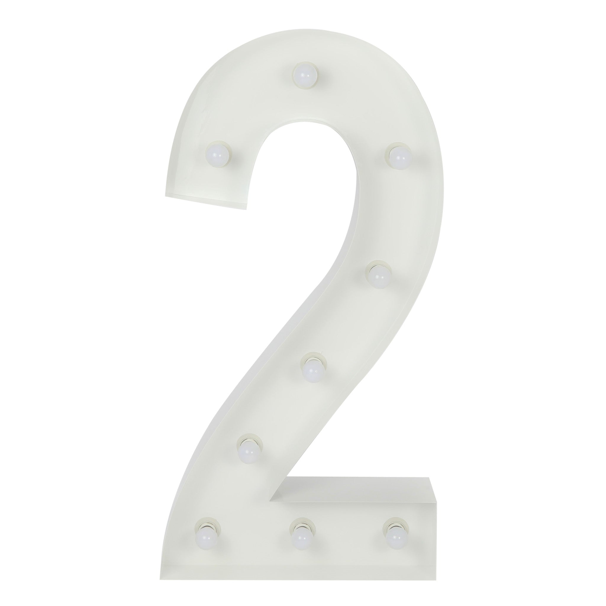 Large 4ft Tall LED Marquee Number - 2 - CV Linens™