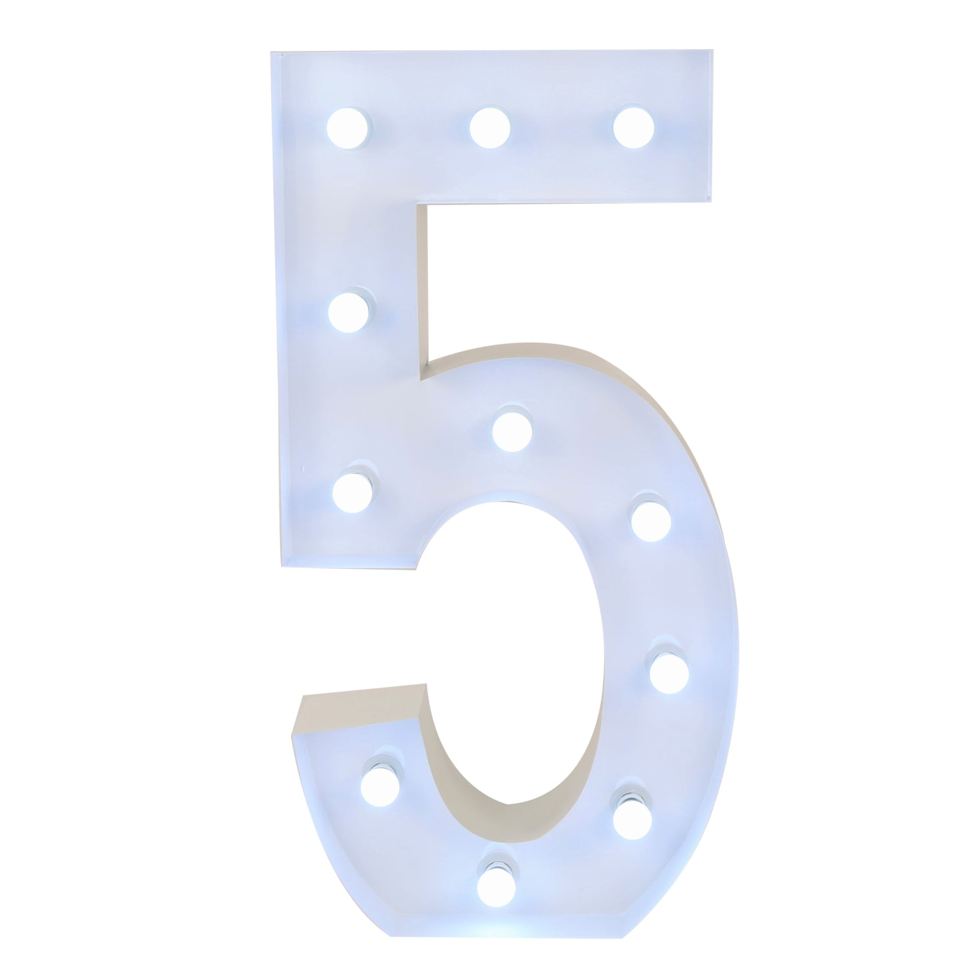 Large 4ft Tall LED Marquee Number - 5