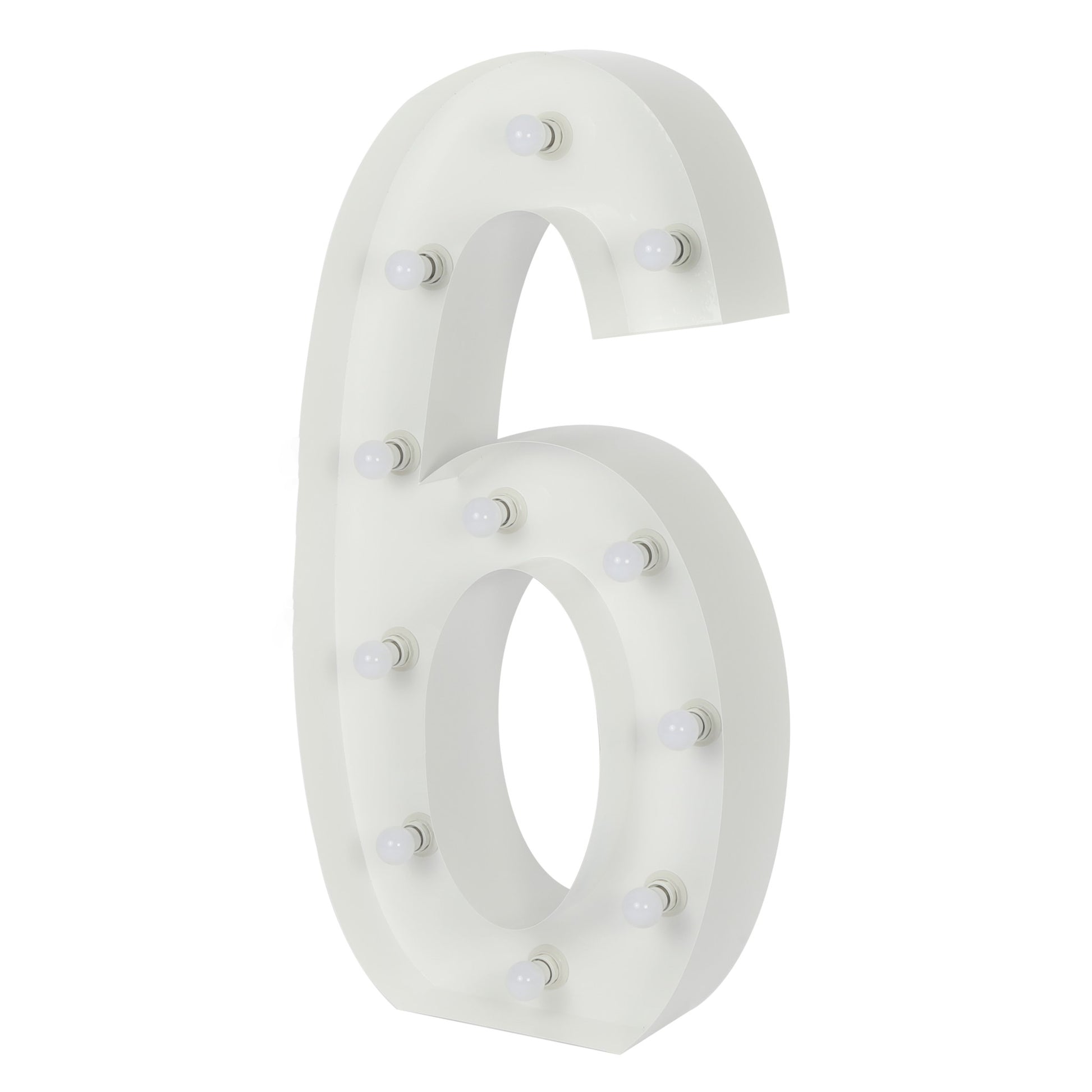 Large 4ft Tall LED Marquee Number - 6
