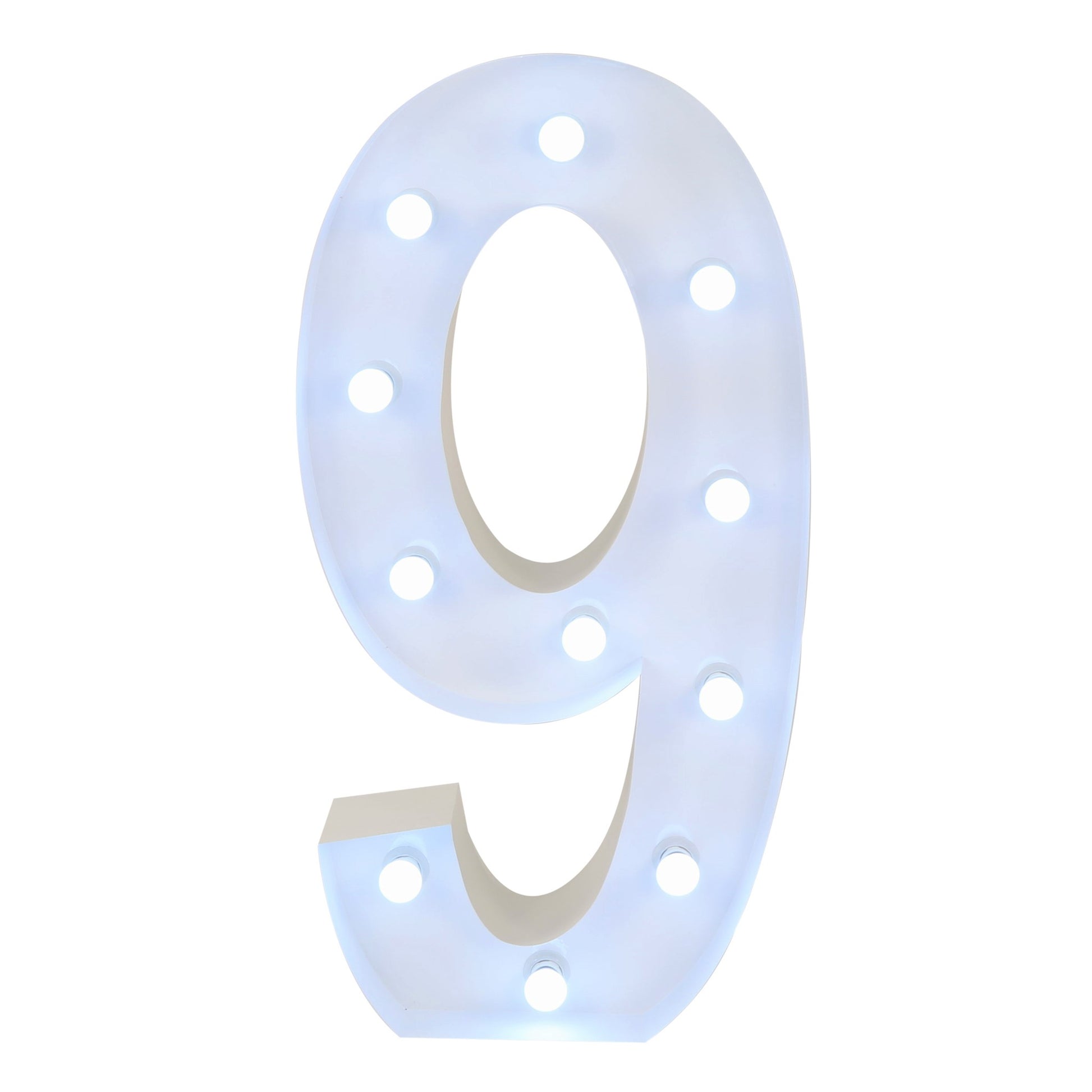 Large 4ft Tall LED Marquee Number - 9