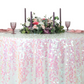Large Payette Sequin Round 120" Tablecloth - Iridescent Pink