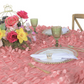 Leaf Petal Taffeta Table Overlay Topper 90"x90" Square - Dusty Rose/Mauve