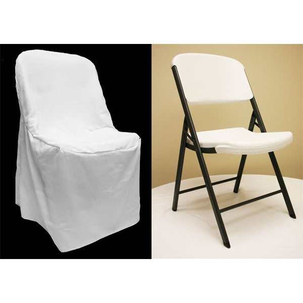 LIFETIME Folding Chair Cover White CV Linens™ - Main Image