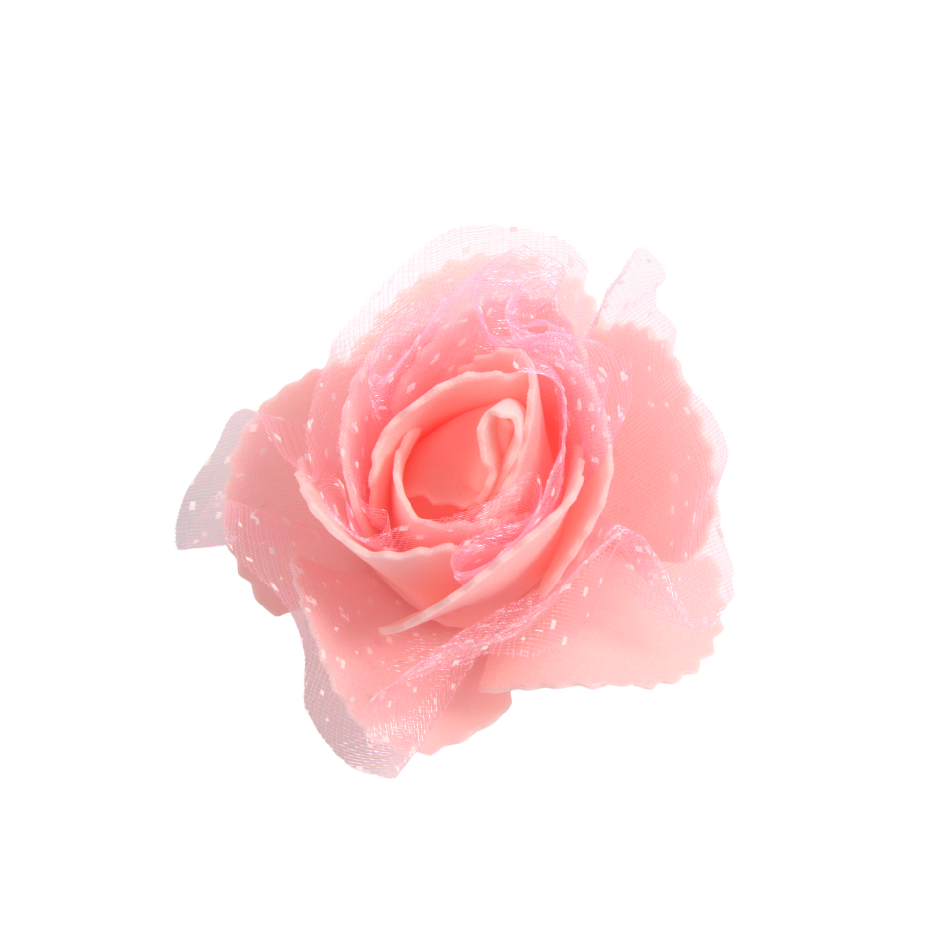 Mini Foam Organza Rose Heads DIY (100 pcs) - Blush