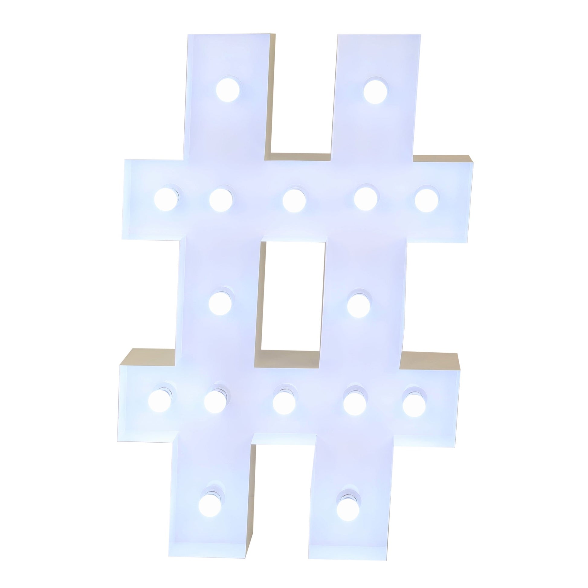 Pound Sign "#" LED Marquee Large 4ft Tall