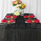 Premium Cheesecloth Table Runner 16FT x 25" - Black