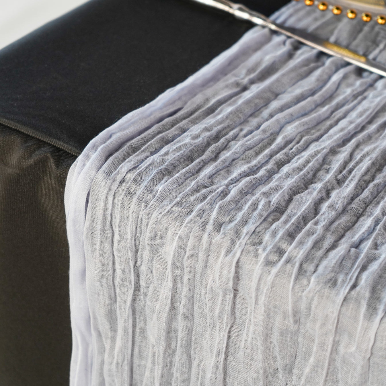 Premium Cheesecloth Table Runner 16FT x 25" Dusty Blue CV Linens