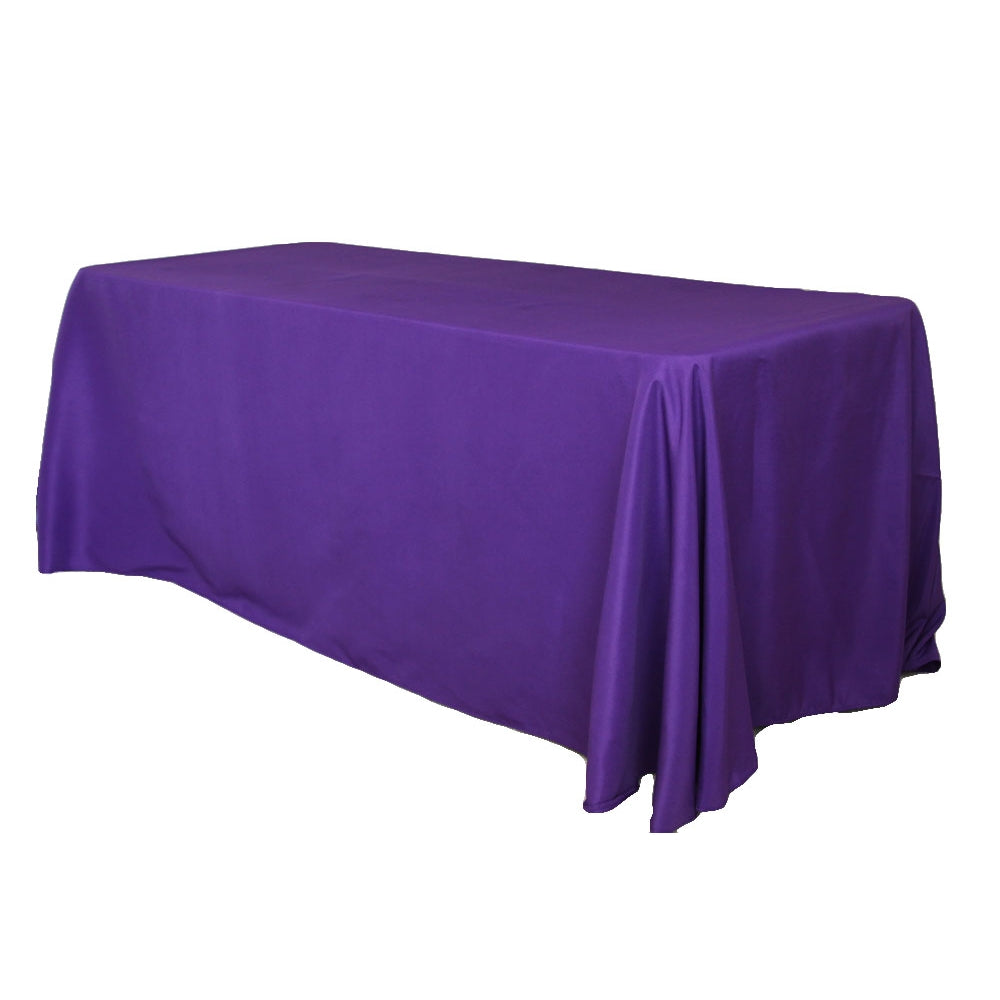 90"x132" Rectangular Oblong Polyester Tablecloth - Purple - CV Linens