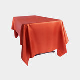 Satin Rectangular 60"x120" Tablecloth - Rust