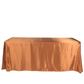 Satin Rectangular 90"x132" Tablecloth - Terracotta