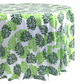 Satin 120" Round Tablecloth - Tropical Palm Leaf