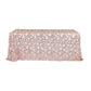 Sequin Vine Tablecloth Overlay 90"x156" Rectangle - Blush/Rose Gold