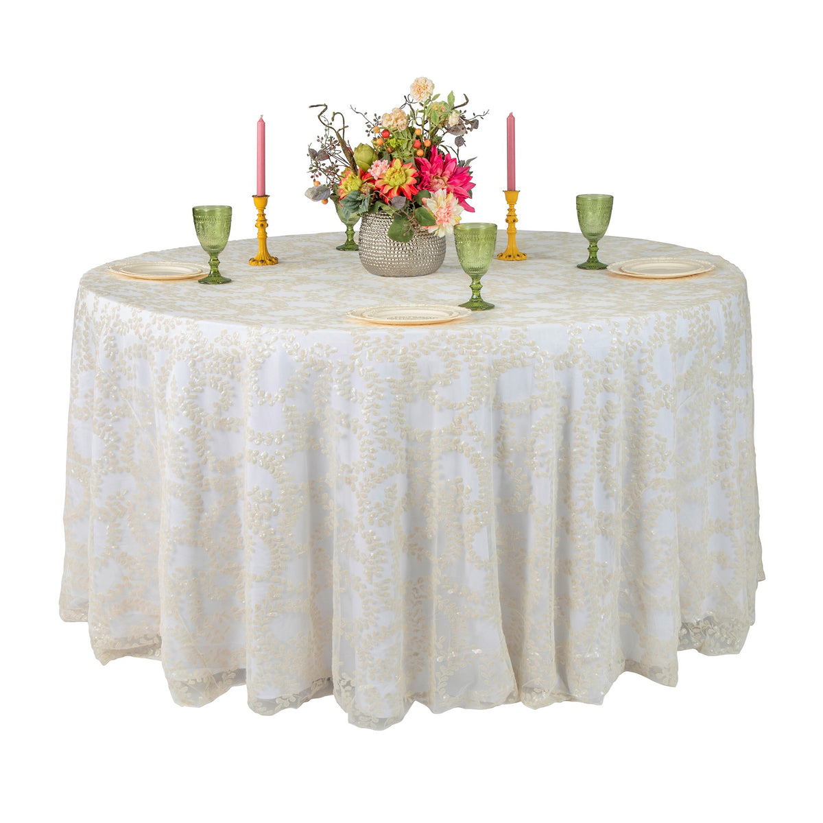 Ivory Overlay Rectangular Table Ivory Lace Table Overlays 120 Inch Round Crinkle Taffeta Tablecloth