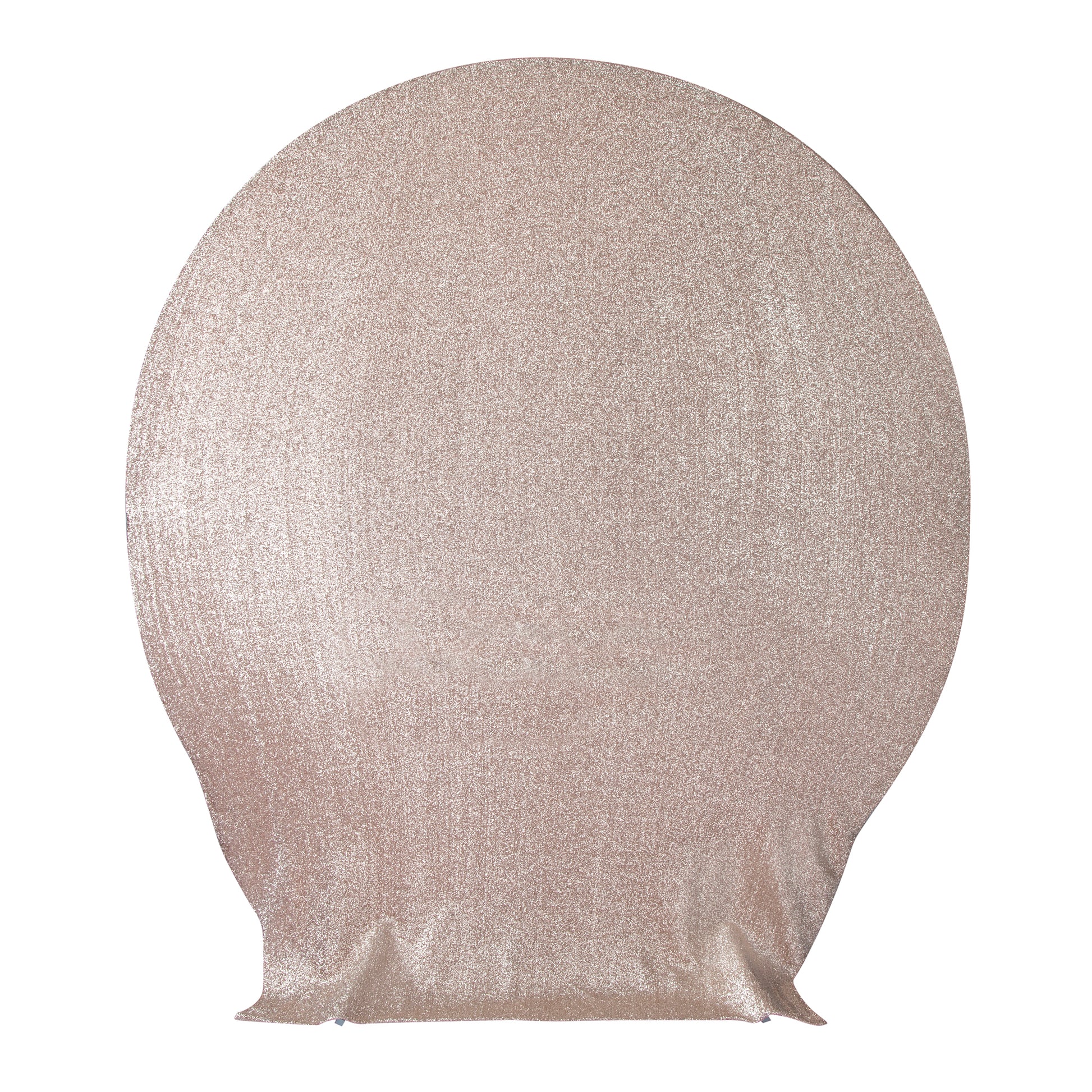Shimmer Spandex Arch Cover for Round 7.5 ft Wedding Arch Stand - Blush/Rose Gold