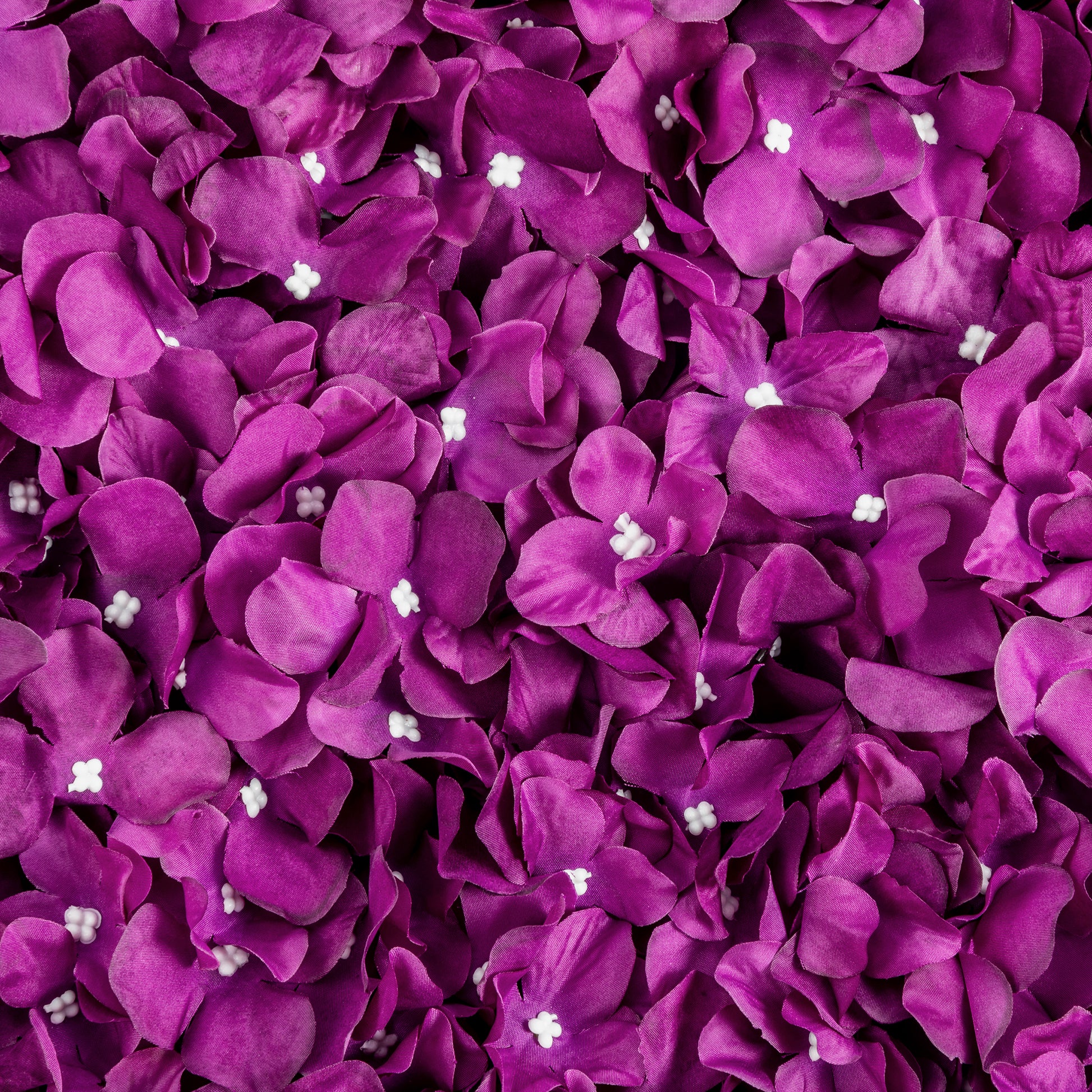 Silk Hydrangeas Flower Wall Backdrop Panel - Purple