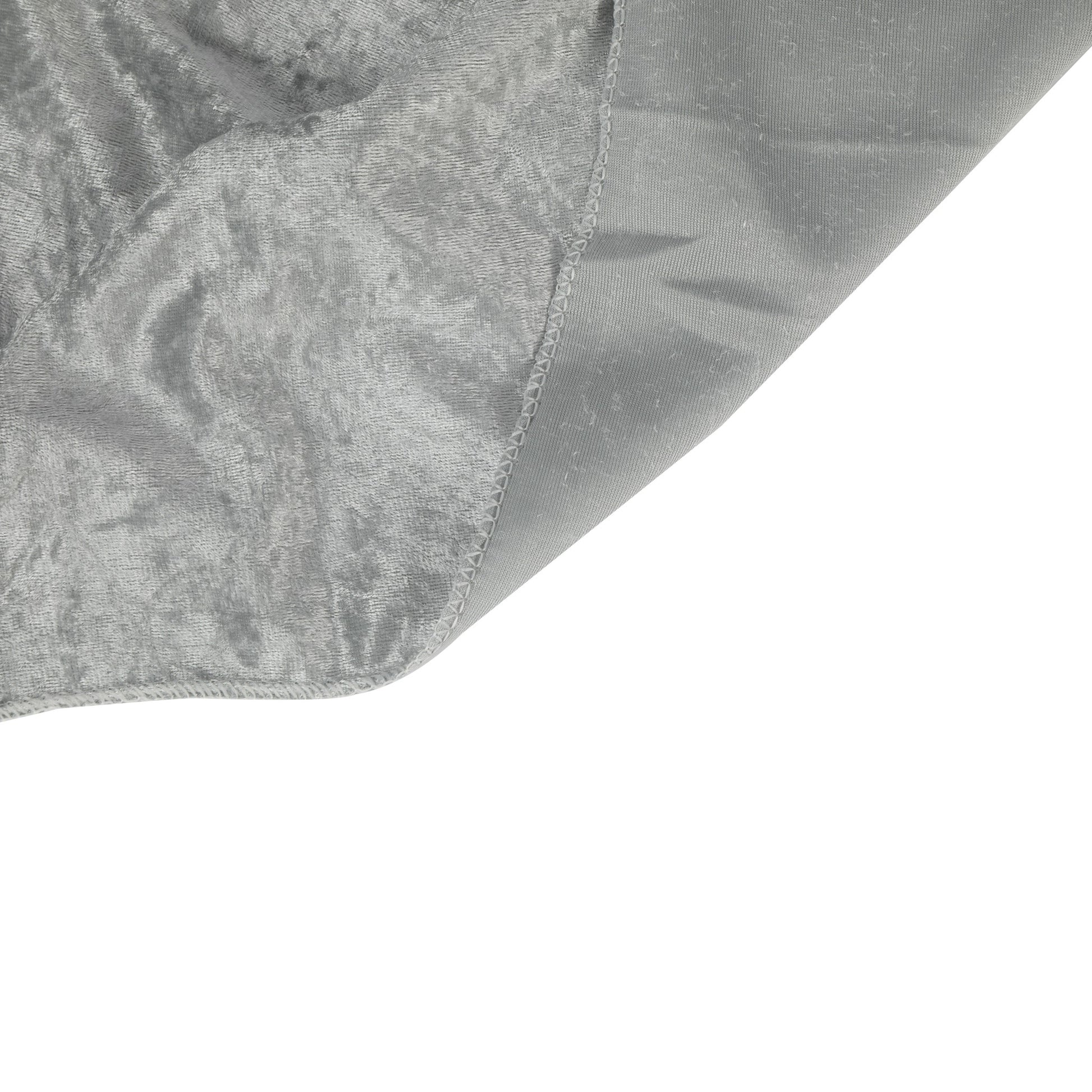 Velvet 12ft H x 52" W Drape/Backdrop Curtain Panel - Silver