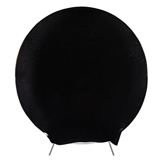 Spandex Arch Cover for Round 7.5 ft Wedding Arch Stand - Black