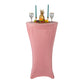 High 24" Spandex Round Cocktail Table Cover - Dusty Rose/Mauve