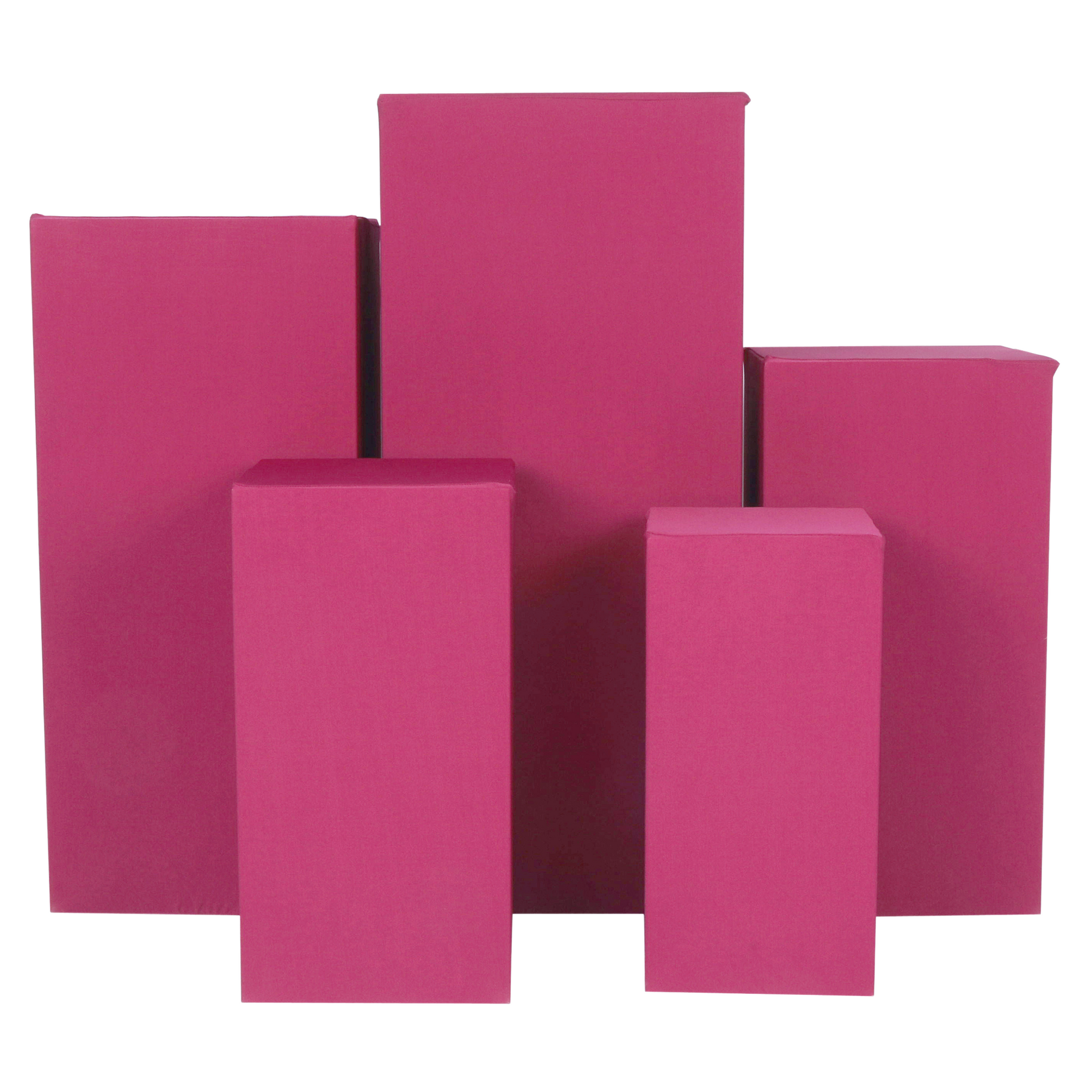 Spandex Covers for Square Metal Pillar Pedestal Stands 5 pcs/set - Fuchsia