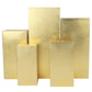 Spandex Covers for Square Metal Pillar Pedestal Stands 5 pcs/set - Metallic Gold