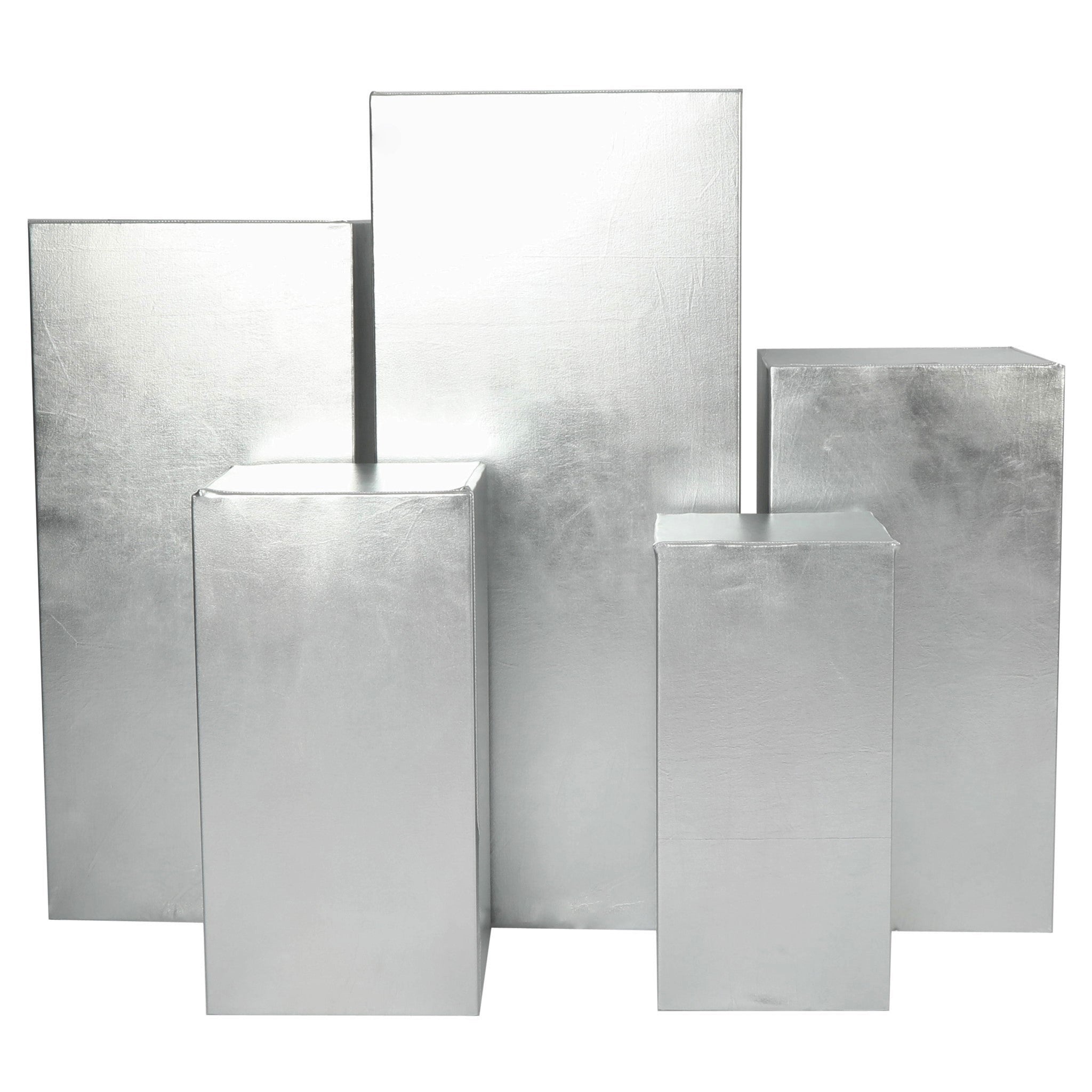 Matalic Stand Spandex Covers for Square Metal Pillar Pedestal Stands 5 pcs/set - Met ...