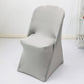 Shimmer Tinsel Folding Spandex Chair Cover - Silver