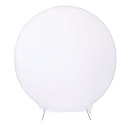 Spandex Arch Cover for Round 7.5 ft Wedding Arch Stand - White