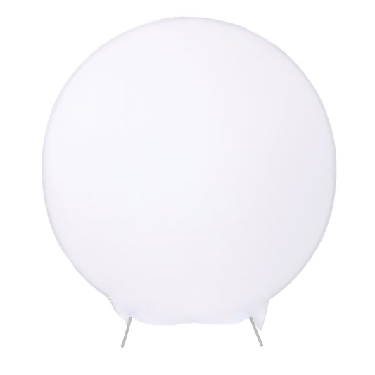 Spandex Arch Cover for Round 7.5 ft Wedding Arch Stand - White