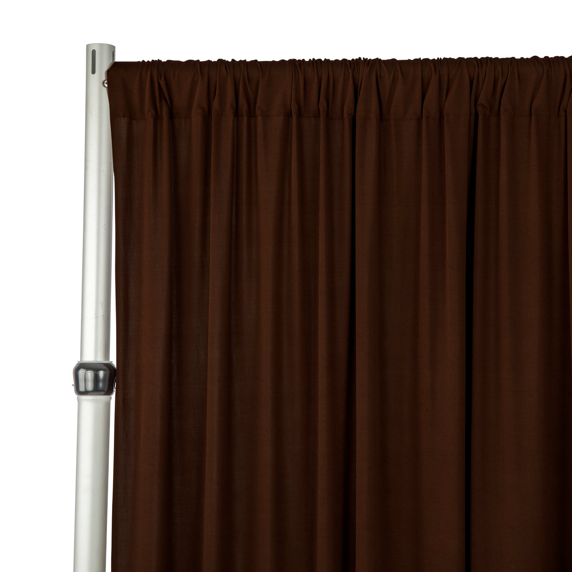 Spandex 4-way Stretch Backdrop Drape Curtain 14ft H x 60" W - Chocolate