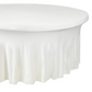 Wavy Spandex Table Cover 5ft Round - Ivory