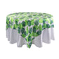 Square 90"x90" Satin Table Overlay - Tropical Palm Leaf