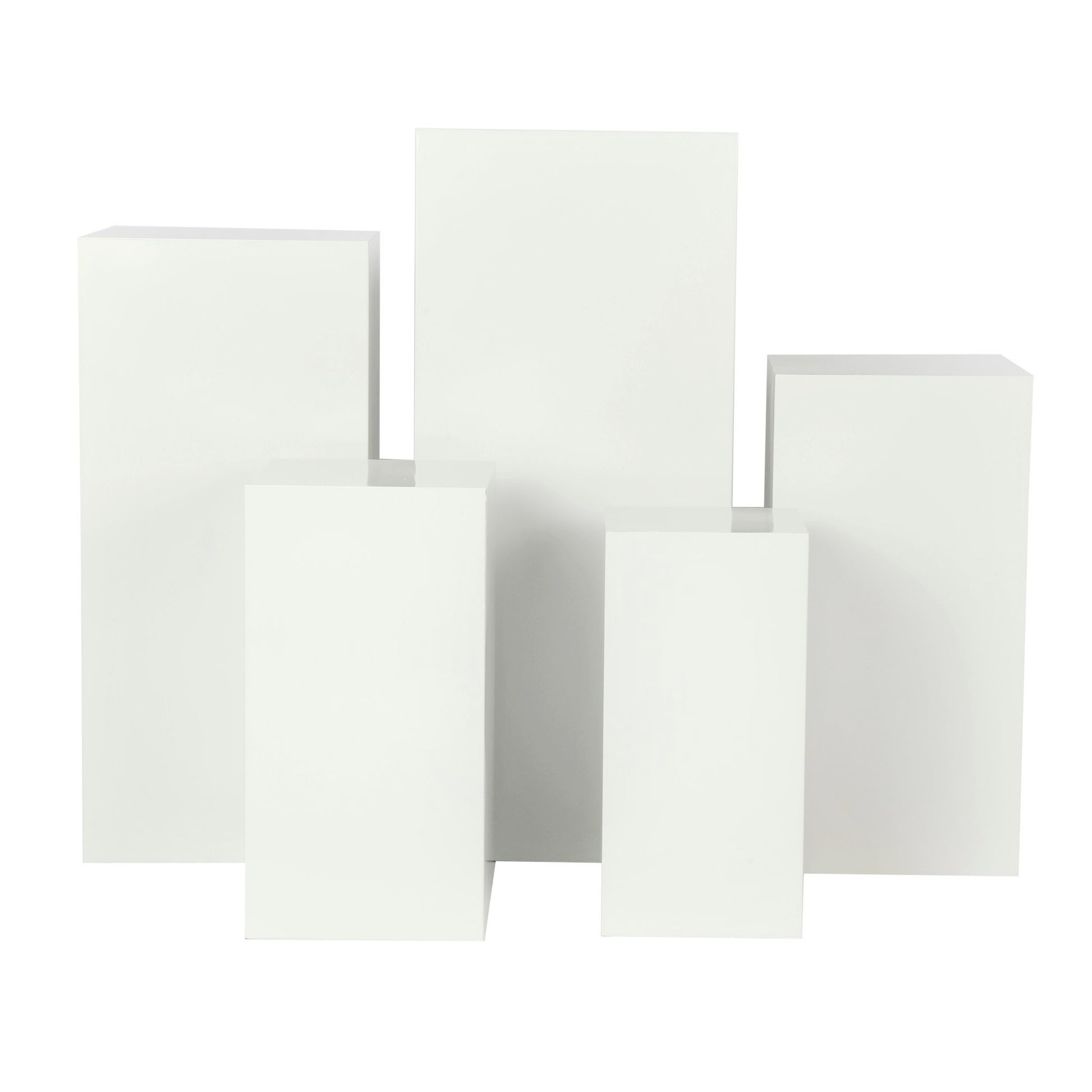 Square Display Cylinder Pedestals Set with Covers, Party Dessert
