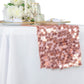 Square Payette Sequin Table Runner - Blush/Rose Gold