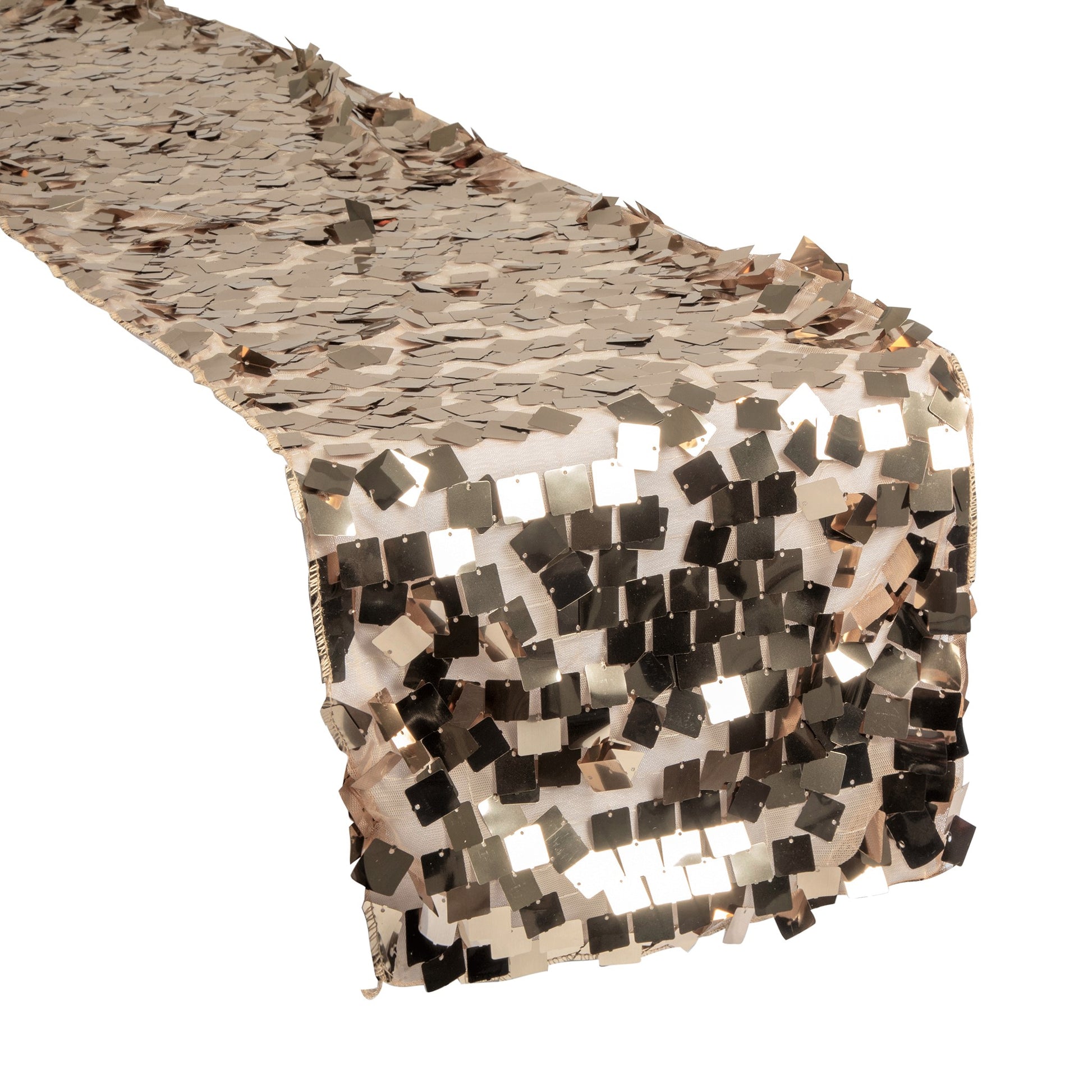Square Payette Sequin Table Runner - Champagne