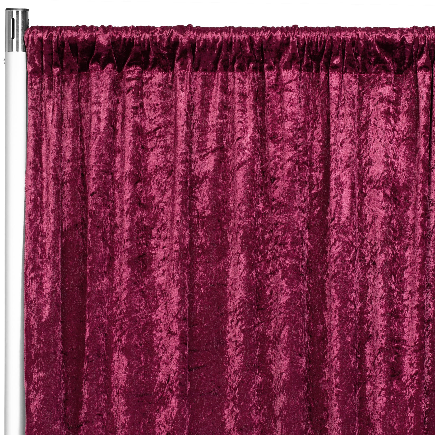 12ft H x 52" W Burgundy Velvet Backdrop Curtain Panel CV Linens™