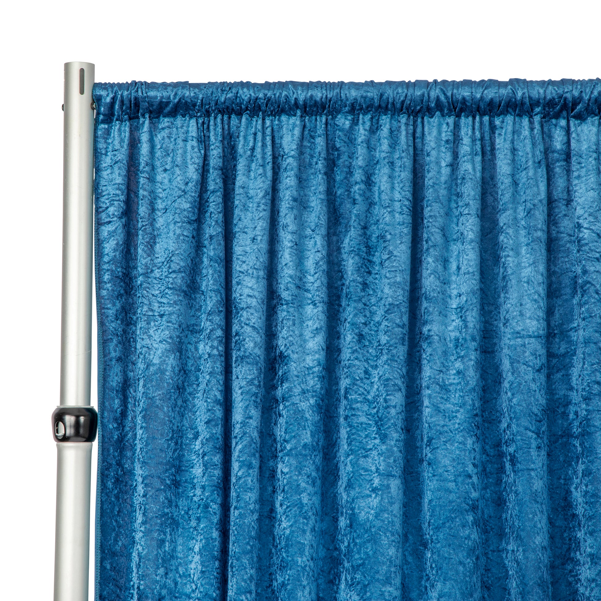 Velvet 10ft H x 52" W Drape/Backdrop Curtain Panel - Dark Teal